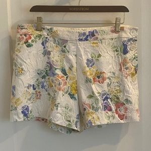 Anthropologie floral shorts